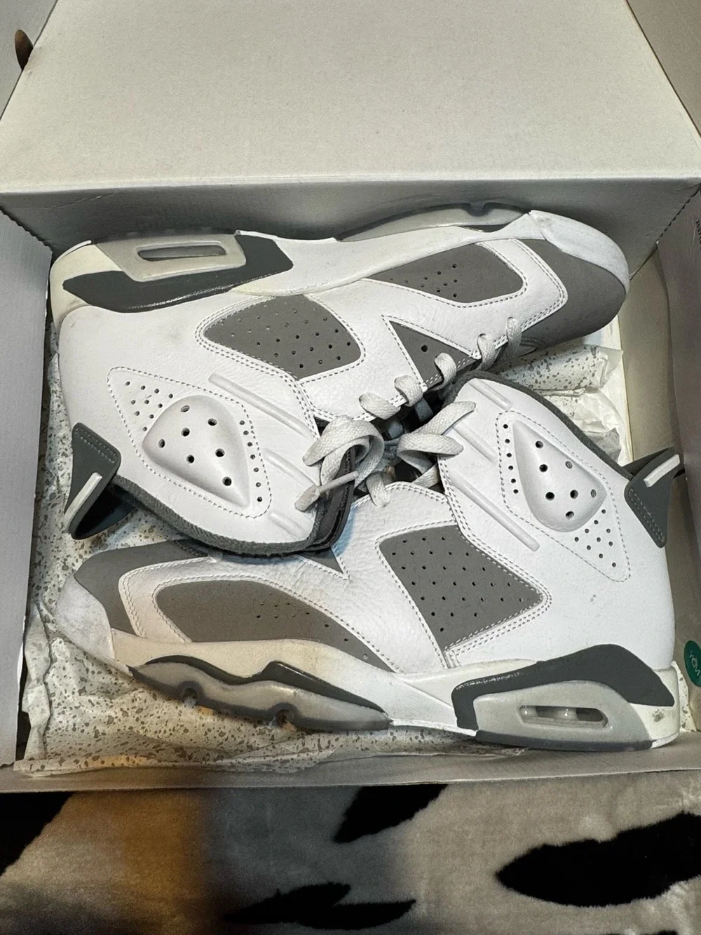 Jordan Grey and White Sneakers